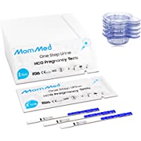 MOMMED Tiras de pruebas de embarazo (HCG20) con 20 vasos de orina gratis- Test de embarazo rápidas y fiables- detección…
